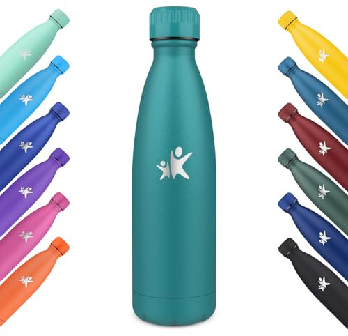 KollyKolla 750ml Termisk Vattenflaska, Rostfritt stål, Vattenflaska, Termiska Vattenflaskor, Återanvändbara, Termos BPA-fri, Metalltermisk Flaska för Sport, Skola, Gym, Resor - Mörkblå