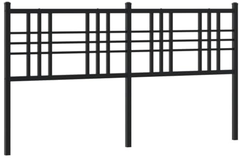ULUYYUC Rückenpolster Wand Wandkissen Kopfteil Bett Headboard for Bed - Kopfteil Metall Schwarz 160 cm für Schlafräume Bett Jugendzimmer Herbergen