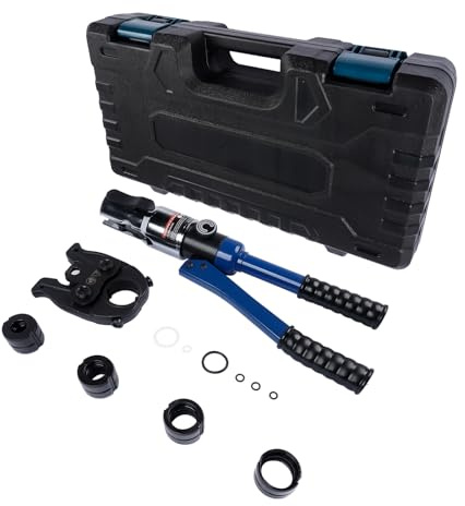 Kit d'outils de sertissage TH 16-20-26-32 avec tête rotative à 360° pour tube en cuivre, tube en acier inoxydable, inserts de mâchoires TH Hopzty