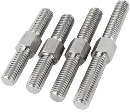 304 Edelstahl Doppelkopf-Gewindestange Linksgewinde Rechts Doppelendgewinde Stange Stehbolzen M3 M4 M5 M6 M8 M10 M12 M14 M16(30mm,M3-5pcs)