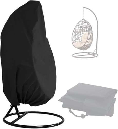 Générique Housse de Chaise Suspendue, 210D Tissu Oxford Chaise Swing Egg Chair Cover, Couverture de Protection ImperméAble pour Le Jardin de Patio ExtéRieur Meubles(115x190CM)