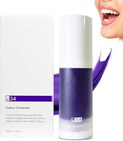 EIHI Purple Teeth Whitening Toothpaste, Zähne Aufhellen, Bleaching Zähne, Zahnpasta Weisse Zähne, Radiant Whitening Zahnpasta, Zahnfleckenentfernung, Lila Zahnpasta für Zahnaufhellung