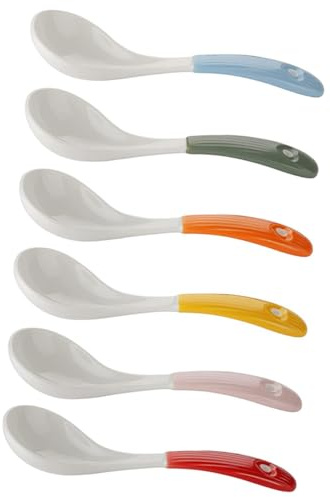 VALICLUD 6piezas Cucharas Soperas De Cerámica Reutilizables Hogar Diseño Elegante