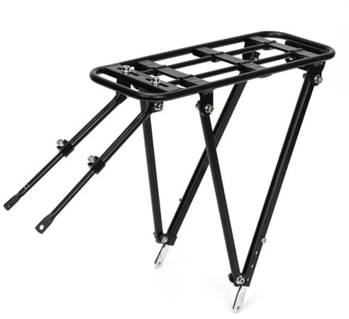Bike Rear Rack Aluminum: Fits Most 26-29 No Disc Brake & Some Disc Brake Bikes (See The Image Gallery to Check Compatibility), 60lbs Capacity Bike Cargo Rack, Assembly