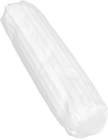 Toyvian Federa Cuscino Cilindrico Bianca, Morbida e Comoda, Liner Interno Rimovibile, Lavabile in Lavatrice, per Collo e Divano