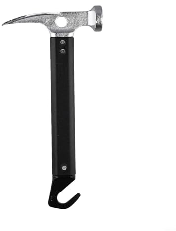 Gdfnmogo Stainless Steel Camping Hammer for Tent Stakes | Multi-Function Mallet with Nail Puller & Bottle Opener | Outdoor Hiking & Awning T