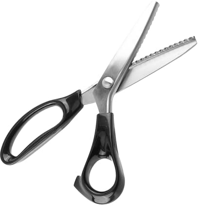Generic Stoff Professionelle Schneiderei Zackenschere aus Edelstahl, Schere Zum Basteln, Nähen, 3 5 7 Mm Runde Dreieckige Kante, für -Projekte (5 mm)