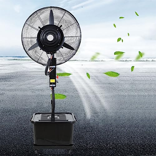 Industrial Pedestal Fan with Oscillating Cooling, 3-Speed Adjustable for Outdoor and Patio Use
