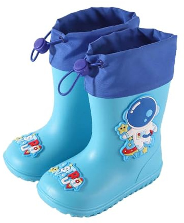 Stivali da Pioggia per Bambini Stivali da Bambina Antiscivolo Comodi Scarpe da Gioco All'Aperto per Bambini Piccoli