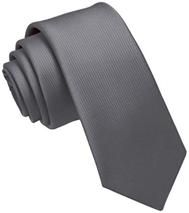 JEMYGINS Corbata de Hombre Ajustada de Color Sólido a Rayas Diagonales 6 cm de Ancho gris