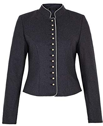 Hammerschmid Damen Damen Trachtenjanker kurz blau, BLAU/GRAU, 44
