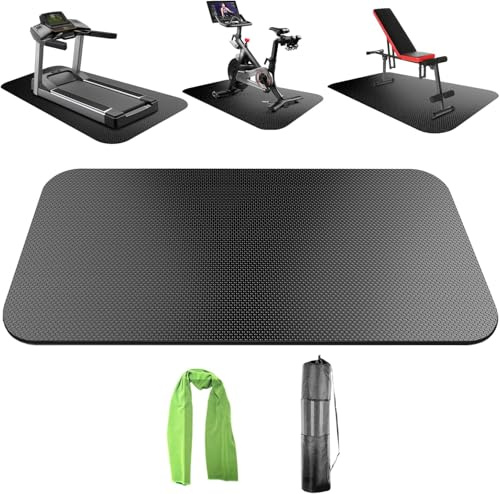 Träning utrustningsmatta – löpbandsmatta, motionscykelmatta, fitnessmatta, elliptisk matta, hopprepsmatta, yogamatta, gymmatta användning på trägolv och mattskydd (X-Large-180 cm x 70 cm)