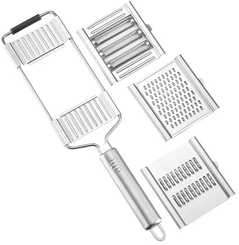 Cfty Afferrabile in Acciaio Inox grattugia Affettatrice a Taglio taglierina trituratore Multiuso Frutta Verdura Peeler pelapata Carota grattugia Utensili da Cucina (Color : Type 1)