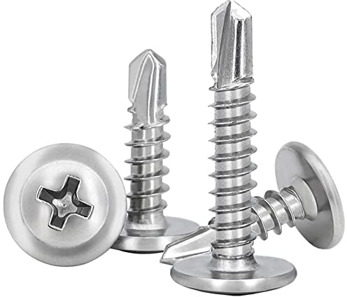 Lot de 235 Vis a Tôle Autoperceuses Ø4.2X38Mm/32Mm/25Mm/19Mm/16Mm//13Mm a Tête Large Bombée,a Empreinte PH/Cruciforme,Vis Autotaraudeuses,Vis Autoforeuse Inox,Fixation Tôle Bardage Métallique Chéneaux