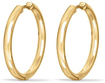 ESPRIT Damen-Creolen 925er Silber One Size, Gelbgold 32023013