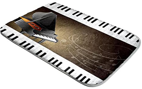 Shag Teppich Ultra Soft Plüsch Teppiche Kunstfell Teppiche Flügel Klavier mit Keyboards und Musiknoten