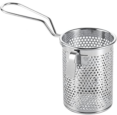 Rachlicy Nudelsieb Edelstahl Nudelkorb Pastasiebs Mesh Edelstahl Frittierkorb Colander Mesh Nettosiebs Frittierkorb Spaghetti Korb für Nudeln Knödel Heißtopf Stil 2