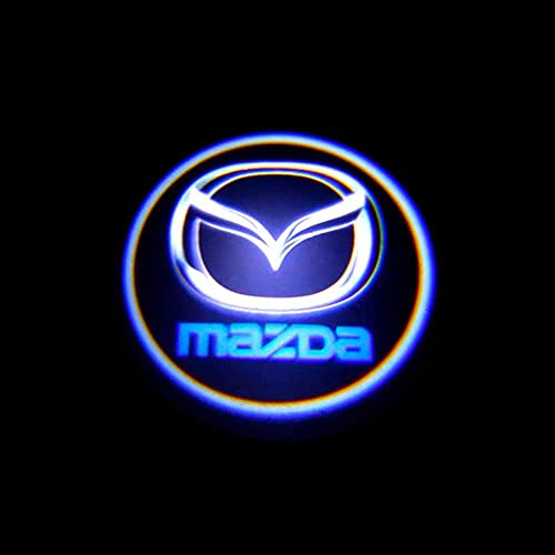 IXITAB 2/4 Pcs Car Door Light Projector for Mazda 2/Mazda 3/Mazda 5/Mazda 6, HD/Ultra-Bright LED Welcome Step Light, Courtesy Atmosphere Interior Light,B Four-Mazda 6