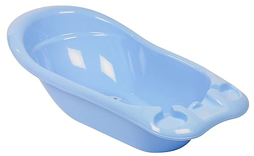 URBNLIVING 100L Sindi Plastic Travel Portable Newborn Toddler Baby Bath Seat Tub (Blue)