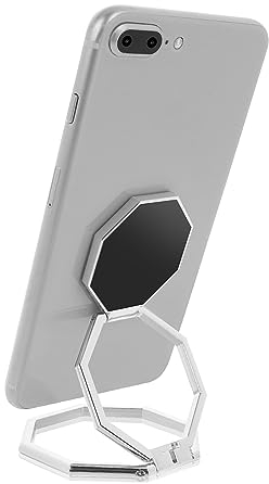 cobee Supporto ad anello per cellulare in metallo, girevole a 360°, pieghevole, supporto per cellulare regolabile, compatibile con la maggior parte degli smartphone (argento)