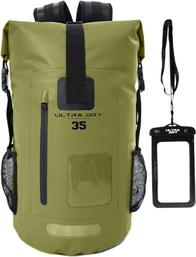 Premium 35L & 55L wasserdichter Dry Bag Rucksack, Sack mit Telefon Dry Bag, perfekt für Bootfahren/Kajakfahren/Wandern/Kanufahren/Angeln/Rafting/Schwimmen/Camping