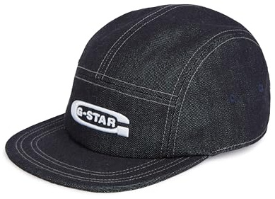G-Star RAW Flat Brim 5 panelkeps, Blå (rinsed D25379-D536-082), En Storlek