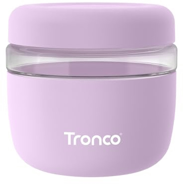 Tronco 24oz Glass Food Storage Containers with Lids - Soup & Stew Food Storage, Fresh Salads and Meal Prep,Leak Proof Seal Tight Glass Lunch Bowl, Microwave and Dishwasher Safe, BPA-Free