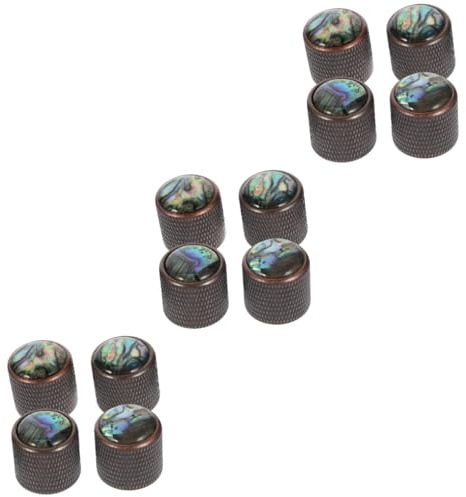 TOYANDONA 3sets Aluminium Knopf Gitarre Lautstärkeregler Für Elektrische Gitarren Und Bass Potentiometer Knopf Hüte 4 Stücke * 3