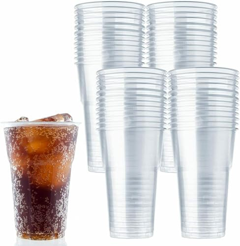 Premier Bond Distribution 1000-Pack Recyclable Pint to Brim Tumblers UKCA 586ml 20oz - Flexi Clear Plastic Cups with Ce Markings - Strong Re-usable Pint Glasses