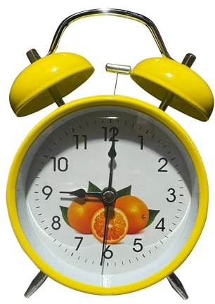 LEDSone Loud Kids Alarm Clock for Heavy Sleepers, Retro Twin Bell Design with Large Digits, Perfect for Bedrooms & Nightstands (Yellow) (Battery not included)