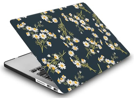 Custodia Protettiva per Nuovo Macbook Air 13 pollici Modello A1932 A2179 A2337 M1 con display Retina e Touch ID 2020 2019 2018, Sottile Rigida Case Cover Plastica Duro Custodia, Margherita bianca