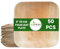 EcoWise 50 Palm Leaf Plates 8 Inch Square Eco-Friendly Biodegradable Compostable Bamboo Plates- Disposable Plates for Parties Picnic Perfect for Hot and Cold Food