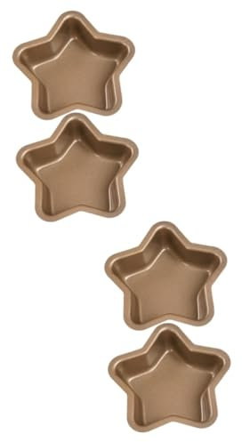 Ciieeo 4 Stück Fünfzackige Stern Kuchenform Wiederverwendbar Toastpfanne Backform Aus Kohlenstoffstahl Küchenhelfer Brotform Kastenform Haushalt Toastform Backen Brotform