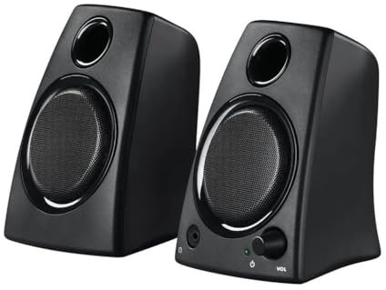 ZHCHAO Altavoces for PC Sonido estéreo Graves potentes Entrada de Audio de 3,5 mm Controles de Volumen Altavoces for computadora/TV/teléfono Inteligente