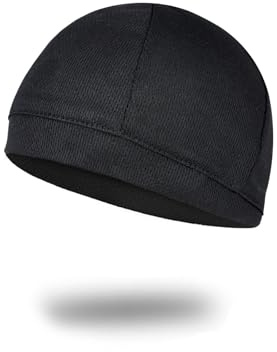 Feelorna Berretto da ciclismo sotto casco, leggero, antivento, traspirante, elastico, multifunzione, per uomo e donna, Nero , Taglia unica