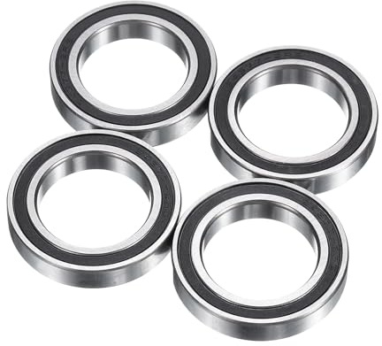 sourcing map 4pcs 24377-2RS Deep Groove Ball Bearings 24x37x7mm Chrome Steel Bearing Double Rubber Shielded Precision Bearings, P6 (ABEC 3)