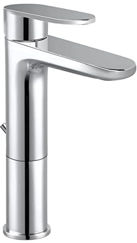 Yellowshop - Miscelatori rubinetterie bagno completo Winter lavabo bidet vasca e doccia incasso ed esterno in ottone cromato flessibile inox piletta clic-clack (Lavabo Alto)