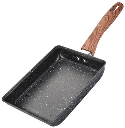 Brrnoo Bandeja Tamagoyaki, Sarten Omelet Rectangular sin Aceite, Diseño sin Palos, para Tortilla Japonesa Hogar (B2)