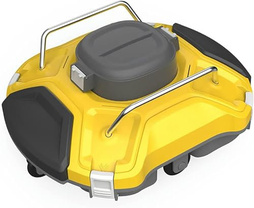 Pulitore automatico per piscine senza fili, pulitore robotico per piscine, aspirapolvere per piscine fuori terra, potente aspirazione, batteria ricaricabile, durata 110 minuti, per piscine fino a 85