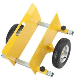 ECUTEE Dolly Trolley for Board & Panel, Heavy Duty Panel Dolly Cart Adjustable Drywall Mover DoorDolly Slab Dolly w/Pneumatic Wheel, 200kg Load Bearing