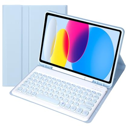 Funda con Teclado para iPad Mini 7.ª generación 2024 (A17 Pro) 8,3 Pulgadas, iPad Mini 6.ª generación 2021 (A15) de 8,3 Pulgadas, Teclado inalámbrico Desmontable con lápiz
