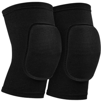 F Fityle 2 Stück Knieschützer, Knieorthesen-Unterstützung, Sportprotektoren, Schutzhüllen zum Laufen, Klettern, Volleyball, Gewichtheben, Wandern, Schwarz