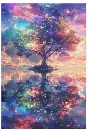 Puzzle 3000 Pezzi Albero della vita Puzzle Sogno Adulti Arte Grandi Dimensioni Jigsaw di Legno con una Scatola e Poster, Impossibili Jigsaw Gioco Familiare, Home Decor Regalo Donna 81x122cm D-1040
