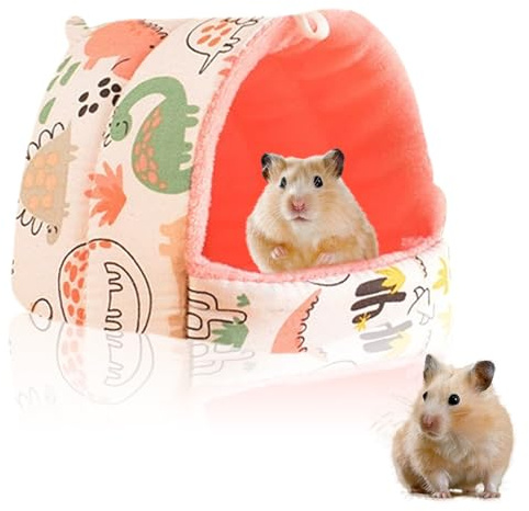 LEBKFT Meerschweinchen-Bett, warmes Plüsch-Versteck für Hamster, Kaninchen, Chinchillas und Frettchen, waschbar, Kleintierhaus, Meerschweinchen, Käfigzubehör und Haustierversteck (20 x 20 cm