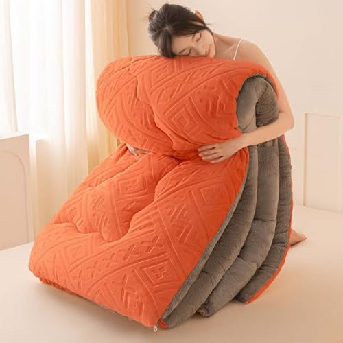 YSZBD Trapunta Invernale Matrimoniale Agnello Blanket for Winter Thick Coperta Calda Imbottita Invernale Letto Matrimoniale(#1,180x220cm-4kg)