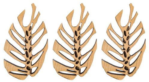 Monstera Pflanzenstütze - 3er Set Holz Wandhaken, Ranken Stängel Halterung | Vertikales Wachstum Hilfe Clip für Zimmerpflanzen, Stilvolles Interieur mit Außen Deko Efeutute Efeu Zubehör