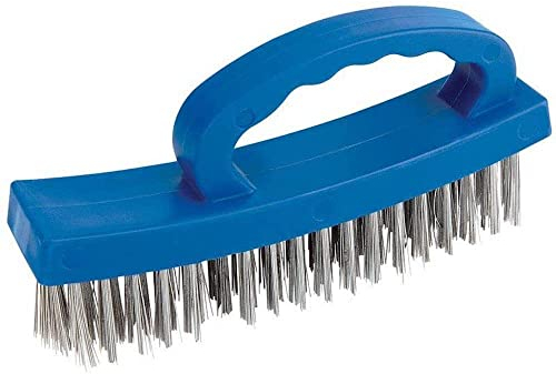 Draper 4 Row Wire Scratch Brush | 160mm Rust Removal Tool | D-Handle | Paint Removal | Cleaning Hand Tools | 31077