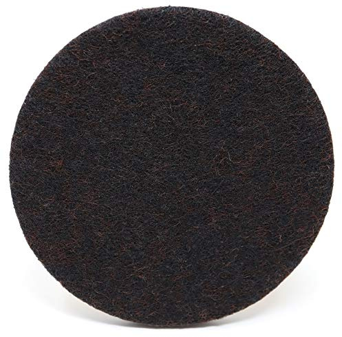 Adsamm® / 4 x Selbstklebende Filzgleiter/Braun/ø 80 mm/Rund/Möbelgleiter aus Filz mit 5.5 mm Stärke/Möbel- und Bodengleiter