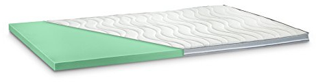 Kaltschaum Topper Matratzenauflage | 7 cm Gesamthöhe | abnehmbarer und waschbarer Bezug | Bezug mit 3D-Mesh-Klimaband und Stegkanten | H2 - weich | 80 x 200 cm