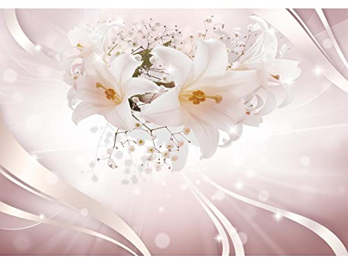 Runa Art Fototapete Blumen Lilien 352 x 250 cm Vlies Tapeten XXL Moderne Wandtapete Wohnzimmer Schlafzimmer Rosa 9355011b